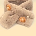 Pearl & Floral Faux Collar Taupe